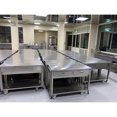 不鏽鋼講桌式配膳台餐車 - 餐廳飯店學校適用 堅固耐用易清潔, 1個