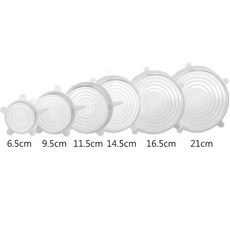 矽膠保鮮蓋 矽膠餐具系列, 1個, 透明