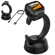 Miimall Cosmo JrTrack 5/4/3/2/1 아동용 스마트 워치용 충전기 도크 교체용 고속 충전 스탠드 USB-C 케이블 코드 포함 5 스마트워치용 블랙, Miimall Cosmo JrTrack 5/4/3/2/