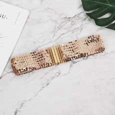 와이드스팽글벨트 차밍댄스복 라틴댄스복(1) (1), 샴페인 골드