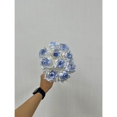 “Be a florist 花藝夢” 高品質索拉 泰國尖葉牡丹索拉4公分 “十支販售”擴香花 不凋花 永生花 乾燥花, 雙色淺藍