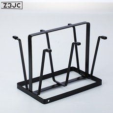 Z3JC 金屬瀝水架玻璃水杯家居廚房多功能置物架馬克杯家居客廳杯架, 1個, 杯架-黑色:如圖