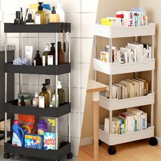 21세기트랜드 바퀴달린 플라스틱 낮은 의자, 화이트