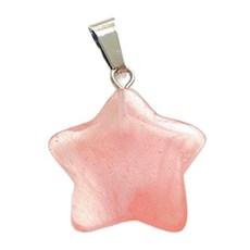 DIY 별 모양 DIY 목걸이 팔찌 주얼리 제작 재료 석 소재 별 펜던트 DIY 주얼리와 호환됨, 사이즈 이미지 참고, 1개, 4 pink Crystal