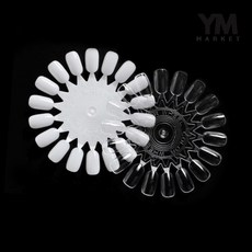 YM 네일 컬러 샘플팁 네일컬러차트판, 화이트, 1개