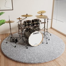 드럼매트 알뜰한 전자드럼매트 소음방지 드럼몰 연습용드럼패드, 지름 90cm, 스모크 그레이 폴리 TPE