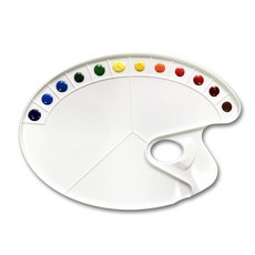AP. 普思 E0150 多功能雙面免洗調色盤，雙面設計，免洗易潔，多種顏料適用, 1個