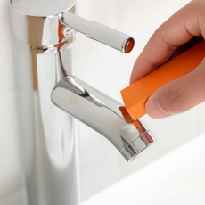 수전 청소 지우개 싱크대 타일 수도꼭지 주방 청소 지우개 스크래퍼 찌든때 곰팡이 세면대 세척용 녹제거, 오렌지 5개입