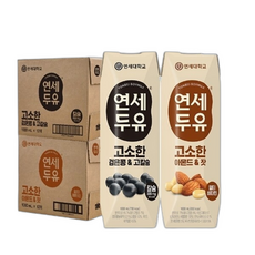 연세 고소한 두유 (검은콩고칼슘12 + 아몬드잣12), 1L, 1개