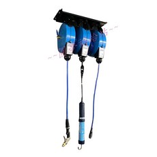 【圓夢補給站】三合一捲線器組 風管輪座10M 水管捲揚器8M 電源輪座8M 含照明燈及固定座, 1個