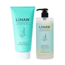 LIHAW 리하우 올인원 젤 500g+모이스트 클렌징 젤 300g4종의 CICA 엑기스×농밀 세라미드 배합 W세안 불필요한 클렌징 1개 6역의 올인원 2점 세트 올인원 젤 클렌징, 1g