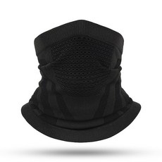 登山跑步騎行面罩防風防寒保暖圍脖戶外運動速乾透氣脖套男女冬季, 黑色, 1個