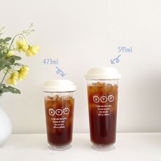 [순수익전액기부] 투명 트라이탄 리유저블 텀블러, 꾸러기 텀블러, 1개, 591ml
