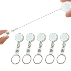 저스트겟 심플 반투명 릴 홀더 O링 간호사 사원증, 5개