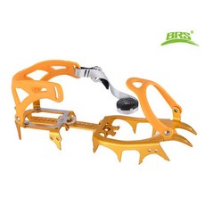 BRS 雪豹冰爪 輕量鋁合金14爪冰爪 可調式 附收納袋 雪季登山必備 S3 金色
