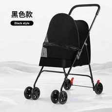 寵物推車 含餐盤 扶手可調節, 黑色輕便款不可分離,GG-808, 1個