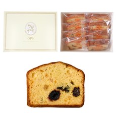 [옵스] 후르츠케익 (8EA) 고급 디저트 간식 수제 과일 파운드케익 선물세트, 1개, 240g