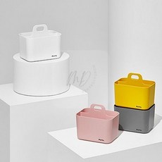 먼드 포르타 미니 손잡이 수납함 데스크정리함, 옐로우