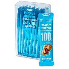 원믹스 100% 땅콩버터 무가당 설탕 무첨가 피넛버터 스틱 개별포장 짜먹는, 10개, 25g