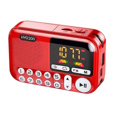 코비 휴대용 효도 라디오, HYO200, 레드