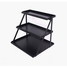 쿠키 PC방 계산대진열대 데스크탑 3단 츄잉껌, 2단 데스크[블랙]