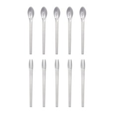 라온누리 젠 304 올스텐 카페 티스푼 케익 과일포크 세트, 스푼5+포크5, 10개 스푼5+포크5, 10개