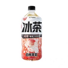 元氣森林 外星人電解質水 白桃味 500ml 零糖零卡 維他命補充 補水飲品, 1個裝, 冰茶白桃茉莉水900ml