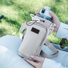 핸드프리 텀블러백 5color / 텀블러가방 물병가방 캠핑 등산 소풍 여행, 1개, 블랙