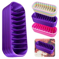 루베이 보석십자수 비즈 보관함 케이스 독립 분리 수납 책상 정리 깔끔 십자수/보석/공예, 자주색, 1개