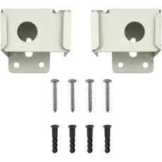 놀라운 드레이퍼 하드웨어 1인치 미니 블라인드 금속 브래킷 - 로우 프로파일 박스 마운트 x 1.5인치 헤드레일 장착 보리 나사 포함 1쌍2피스