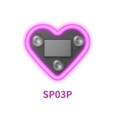 태양광 무선 자동차 무드등 하트 삼각창 C필러 조명, 분홍색, 패키지 1