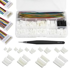 Cermant JST MX1.25mm 커넥터 및 프리크림프 케이블 키트 2/3/4/5/6/7/8/9/10핀 수 및 암 마이크로 와이어 커넥터 키트 28AWG 프리미엄 프리크림, Cermant JST MX1.25mm 커넥터 및 프리크