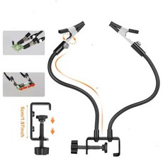 납땜인두기 에어 핫 히트 파나 도움 서드 건 거치대 확대경 도구 보드 스탠드 NEWACALOX 손 프레임 LED 3X PCB 핸드, 3)N-8B
