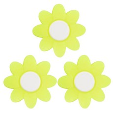 YELARXI 테니스 라켓 진동 댐프너 부드러운 실리콘 라켓 충격 흡수 장치 테니스 라켓 스트링에 적합 - 꽃 모양 (핑크 3피스), 형광 옐로우