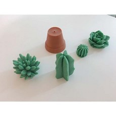 [야화] 다육이 화분 선인장 실리콘 다용도 몰드 7종, B