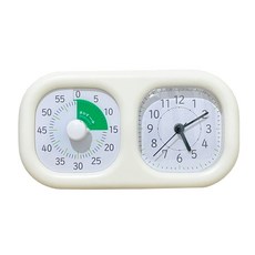 日本原裝 SONIC LV-3521 兒童學習時鐘 專注力訓練時間管理教具 幼教必備, 1個, 象牙白