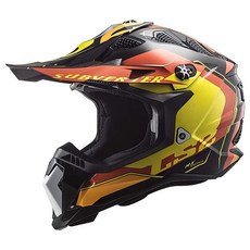 LS2 Helmets MX-Off Road Subverter Evo 헬멧 아치형 글로스 블랙/레드/실버 - 스몰 185226, X-Large, 아치형 유광 블랙/옐로우/오렌지