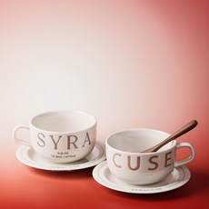 시라쿠스 레터링 스프볼 시리얼볼 우드스푼 세트, 1세트, 스프볼: 그린 / 16cm접시: 브라운