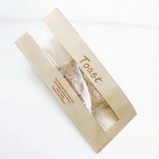 H&S 開窗長條麵包袋 牛皮紙麵包袋, 1個, 圖案款式會變, 50個裝