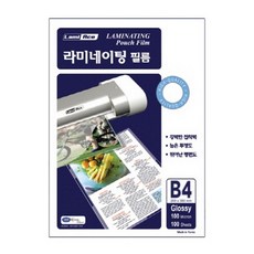 라미에이스 코팅지 B4 100mic 100매입 265X380mm 국내산 코팅지필름지, 단품, 단품