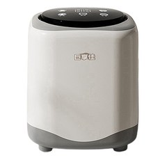 【LADUTA 拉布塔】10L全自動迷你洗衣機 大容量襪子內衣寶寶衣物廚房清洗洗脫一體, 10L全自動-月光灰【不銹鋼內筒+藍光】, 月光灰, 10L全自動洗衣機