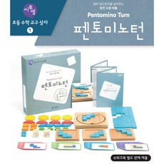 펜토미노턴 (워크북미포함) 교과연계 초등수학교구 펜토미노 평면도형 도형퍼즐 패턴블럭 폴리오미노 칠교놀이, 펜토미노턴 교구, 1개