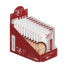 본영양간식 강아지 죽, 혼합맛(소고기/전복), 80g, 10개