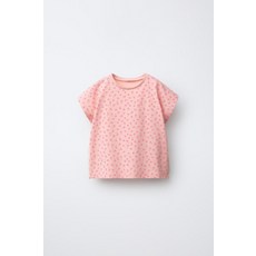 자라 ZARA 레이스 프린트 티셔츠 - 로즈핑크 4012579620 970785