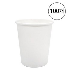 테이크아웃컵 10온스 백색 무지 종이컵 핫컵 낱개, 1세트, 100개