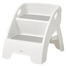 iFam 幼兒用折疊式腳踏凳 2層, 白色, 1個