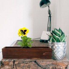 대형 나무 화분 야채 직사각형 실내 식물 창턱용, 02 40.00X10.00X8.00CM