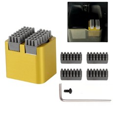 Bambu Lab X1/P1 시리즈 노즐 클리닝 브러시 키트 - 골드 알루미늄 장착 블록 및 나사 1개가 있는 실리콘 핫엔드 와이퍼 6개 X1/X1C/P1P/P1S 3D 프린