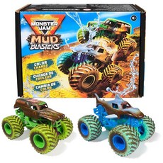 Monster Jam 장난감 차량 트럭 1t64Mrv2PK WlvrnVsSntinl M04, Mud Blasters 2-pack