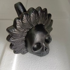 호루라기 데스휘슬 해골 전통악기 소품 취기 인디언 정통 죽음의 오카리나 아즈덱, 1개, 02. 블랭 무광